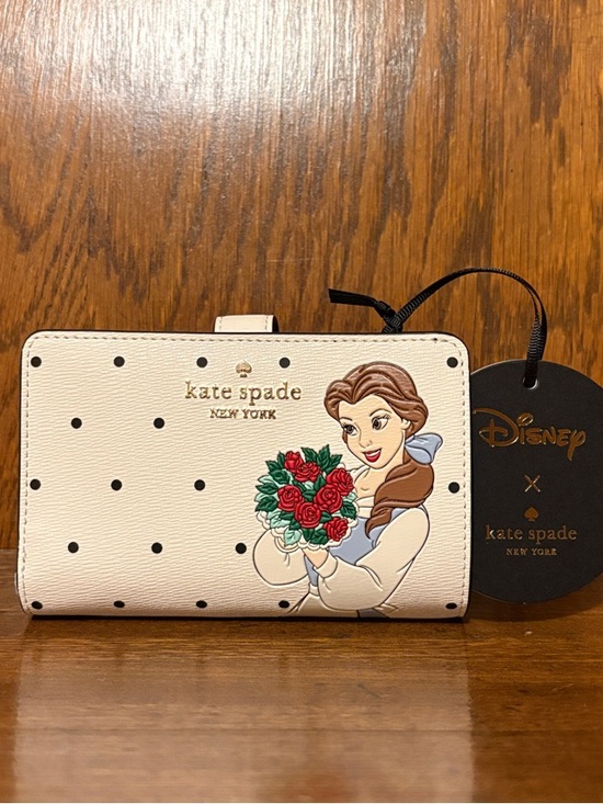 kate spade Handbags - NWT-Disney x Kate Spade-Belle🌹Beauty & the Beast-Med Compact Bifold Wallet-$229